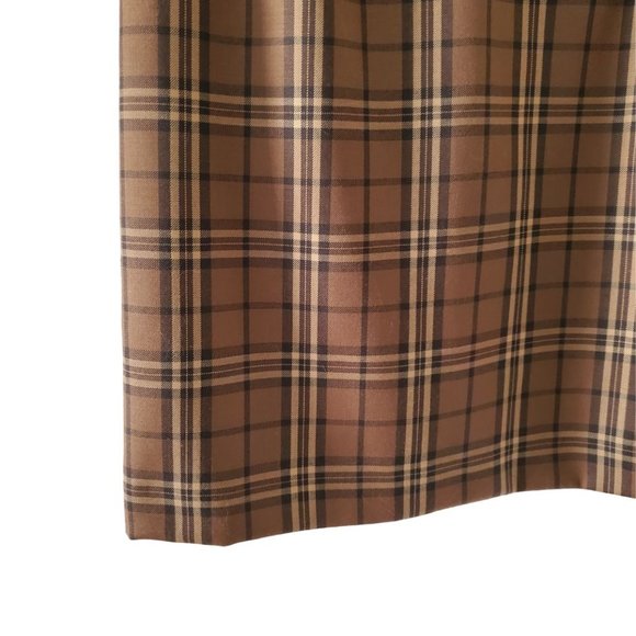 Petite Sophisticate Plaid Pencil Skirt | NWT | 8P | Light & Dark Brown, Tan - Picture 8 of 17